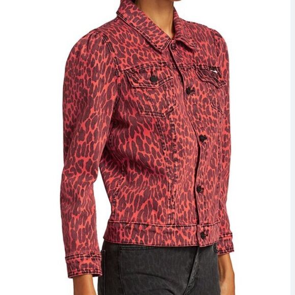 NEW MOTHER The Puffy Bruiser Jacket in Radioactive Paws Leopard Small - Picture 3 of 12